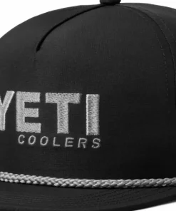 Yeti Flat Brim Rope Hat Black